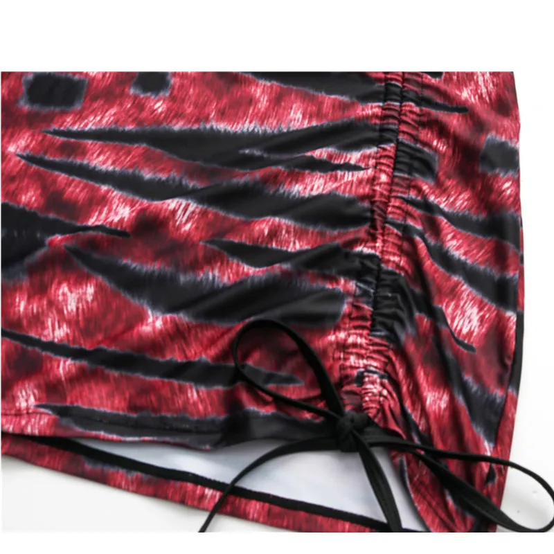 

Sexy Lace Up Bikinis 3 Piece Set Tie Dye Tankini Woman Plus Size Beachwear Swimwear Bodysuit Women Swimsuit