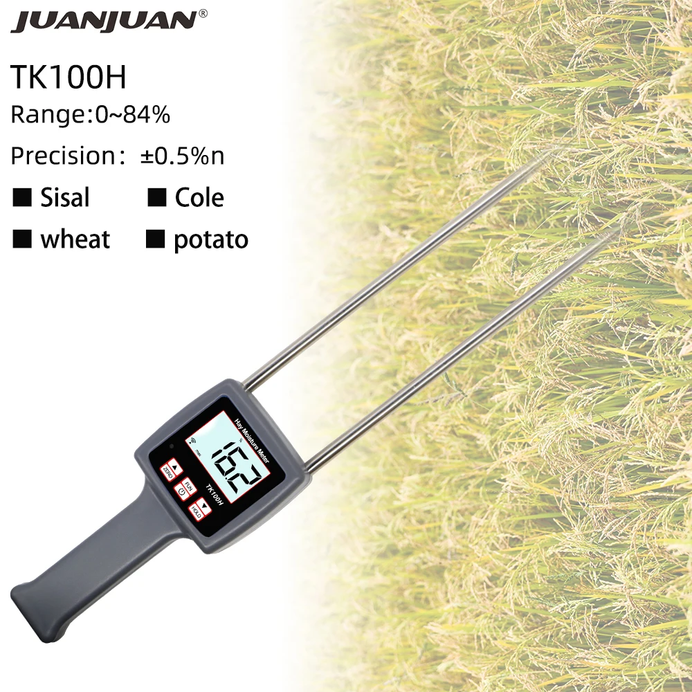 TK100H Portable Hay Moisture Meter for Cereal Straw Bran Forage Grass Leymus Chinensis Emperor Bamboo Testing Fibre 20%OFF | Инструменты