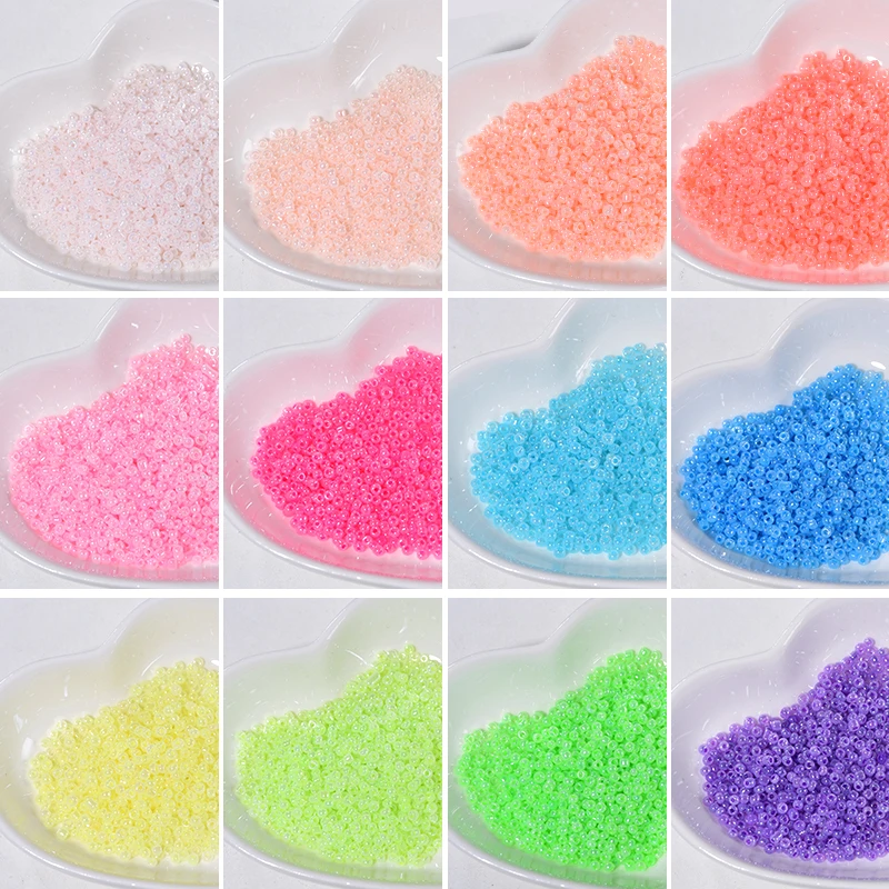 1000 шт./пакет Бисер 12 цветов 2 мм кремовое стекло чешские семена разделители бусины