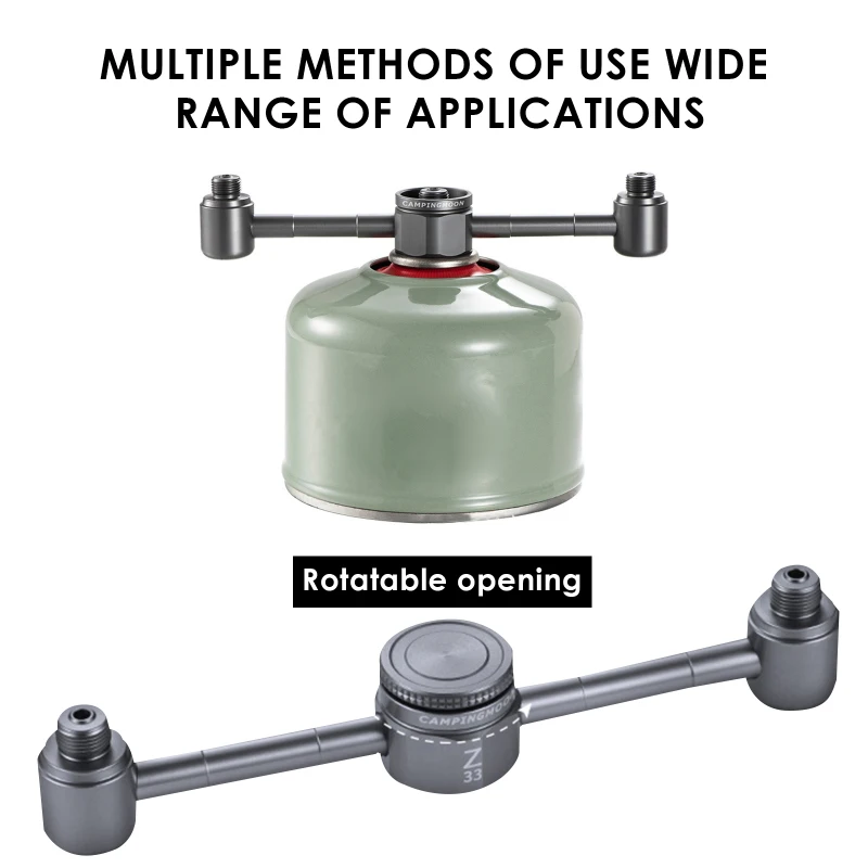 

3 In 1outdoor Camping Butane Adapter Alloy Camping Stove Stable Bracket Gas Cartridge Head Conversion Adapter Camping Accessorie