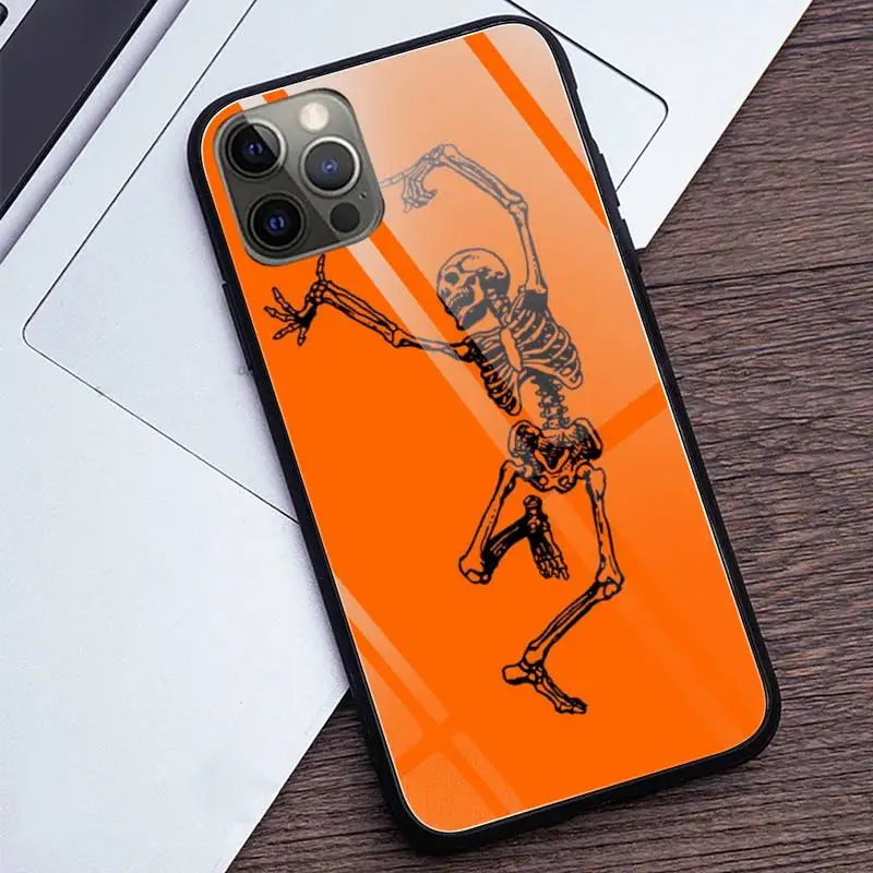 Чехлы для телефонов Grim Reaper Skull Skeleton закаленное стекло iPhone 12 11 Pro XR XS MAX 8X7 6S 6 Plus Max Mini