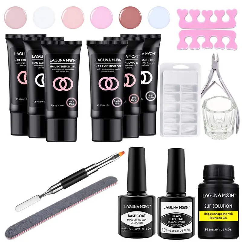 Laguminoon 30 г телесного цвета полигель для наращивания ногтей набор УФ светодиодный