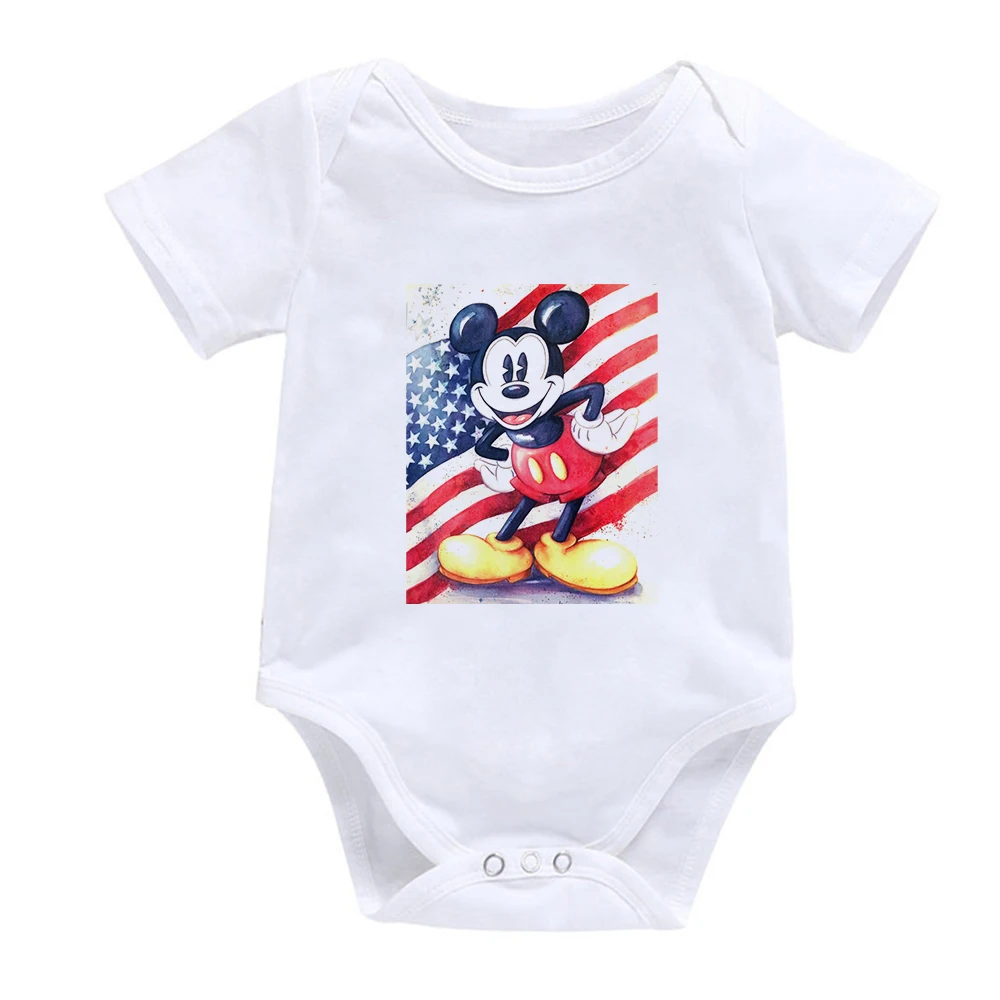 

Kawaii Mickey Minnie ropa de beb nio Triangle Romper Summer New Super Soft Fashion Jumpsuit For Babies And Toddlers 0-24Months