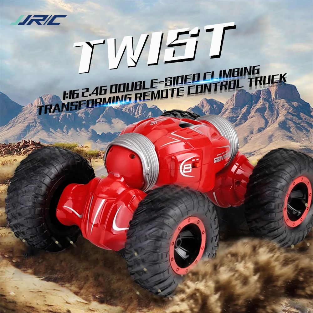 

JJRC Rc Rock Crawler Car 4wd Radio Control Mini Stunt Off Road Double Sided Waterproof Strong Battery Life Racing Coche Buggy