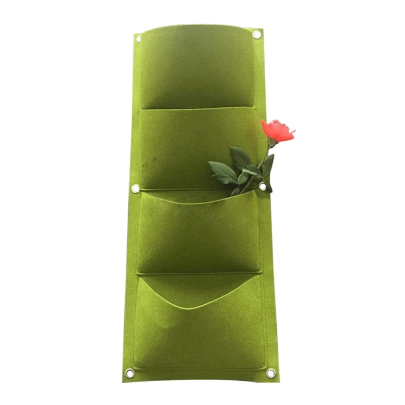 Распродажа настенный посадки сумки 4 кармана уличные цветочные горшки войлок