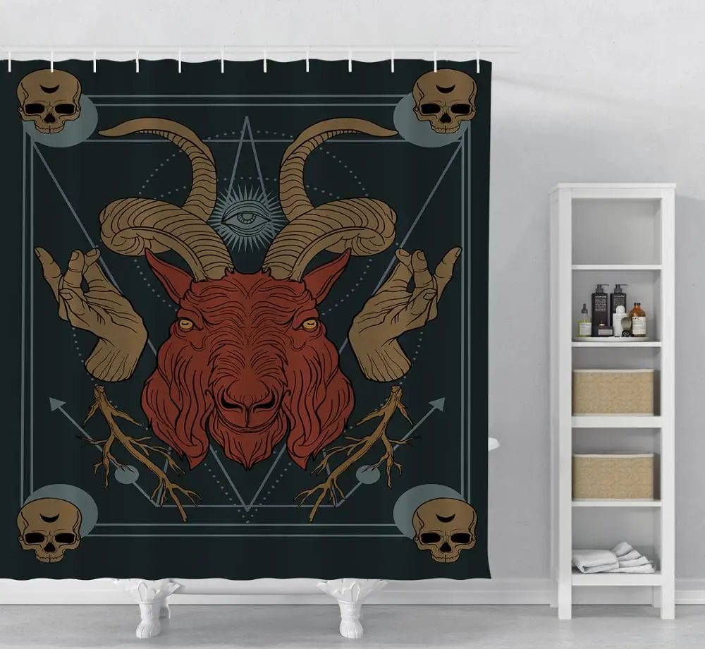 

Занавеска для душа, водостойкая, с крючками, из полиэстера