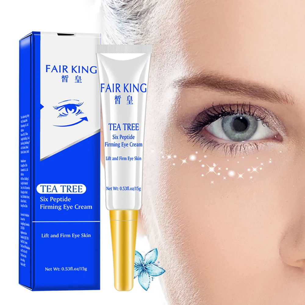

NEW FAIR KING Tea Tree Hexapeptide Firming Essence Eye Cream Lighten Eyes Fine Lines Remove Dark Circle Eye Bags Fat Grains 15g
