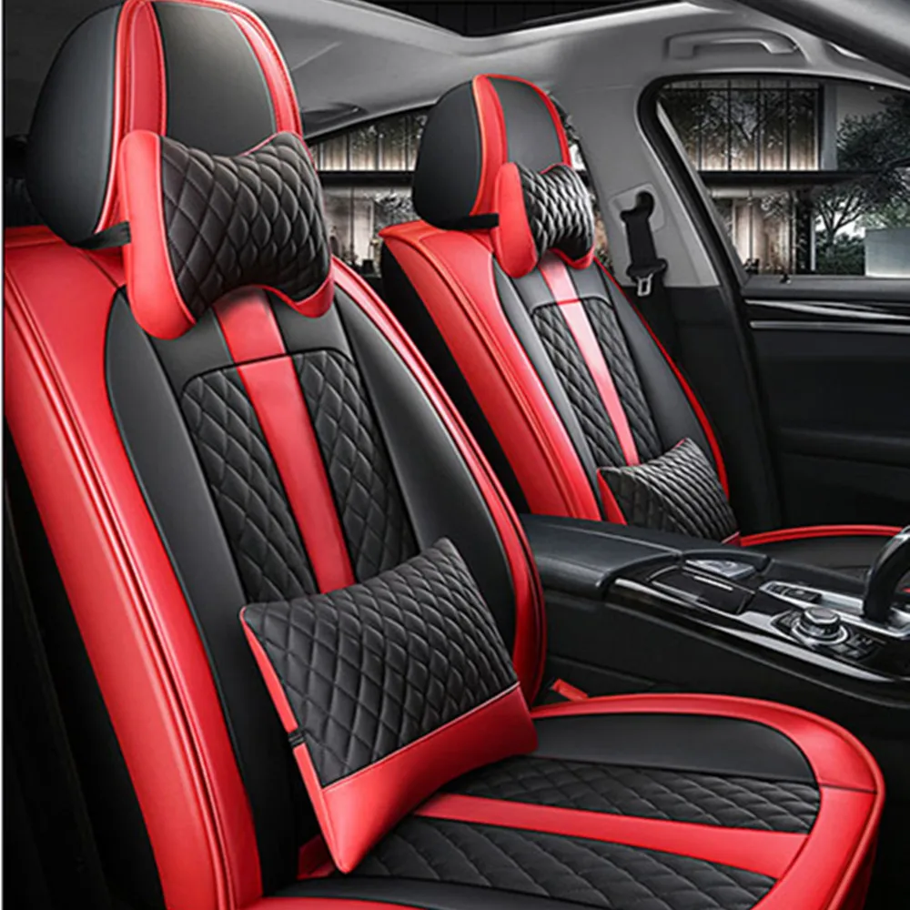 

Universal Luxury Leather Car Seat Cover Fit For FORD Edge Explorer Ecosport Escape Expedition F150 Falcon XR6 Car Accessories