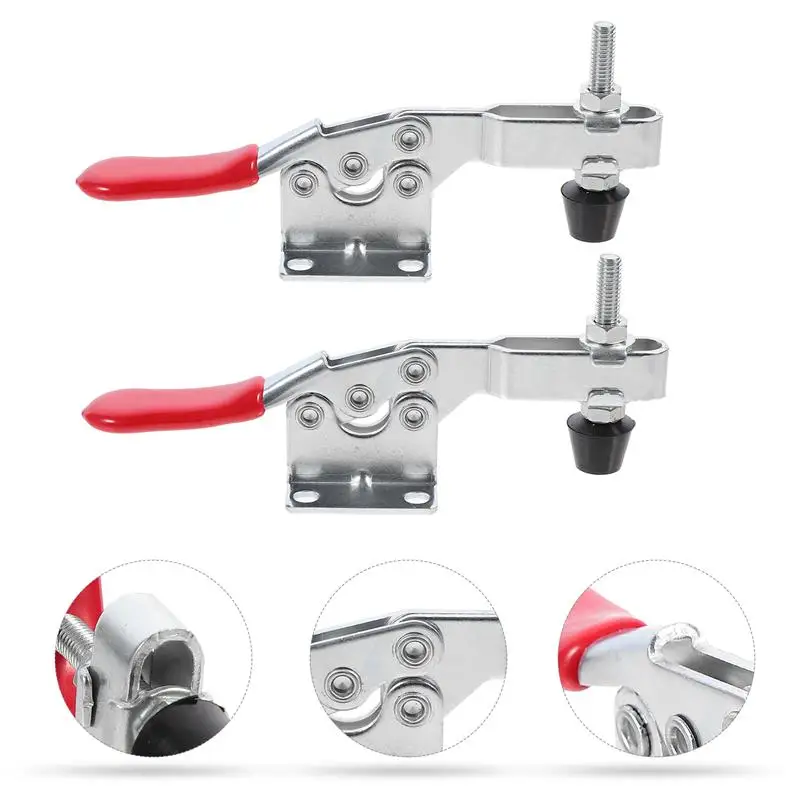 

1 Set Metal Portable Fixed Hold Aid Tool Horizontal Toggle Clamp for Molding Woodworking