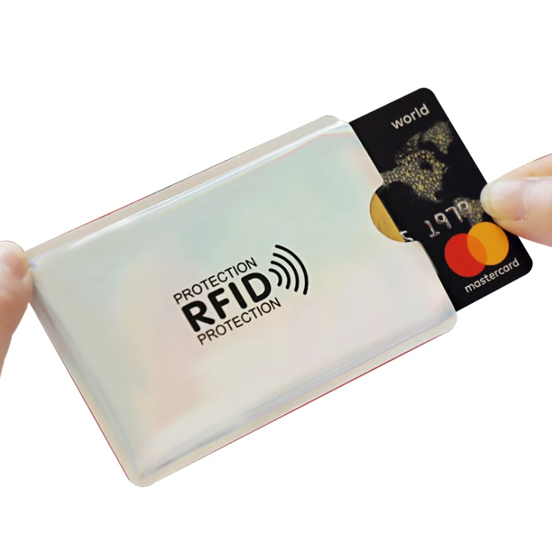 

Multicolor Rainbow Anti Rfid Wallet Blocking Reader Lock Bank Card Holder ID Cards Case Men Protection Metal Credit Aluminium