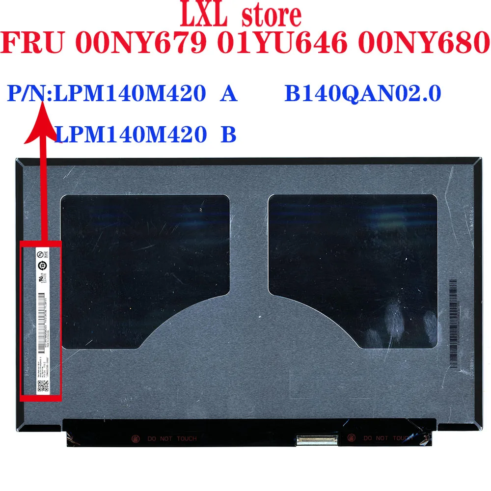 ЖК-экран X1 Carbon 6-го поколения для 2018 Thinkpad 20KH 20 кг ЖК-панель 14 0 WQHD IPS Glare 40pin FRU 00NY679 01YU646