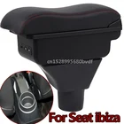 Подлокотник для сиденья Ibiza, центральный подлокотник с внутренними подлокотниками, аксессуары для стайлинга автомобиля с USB