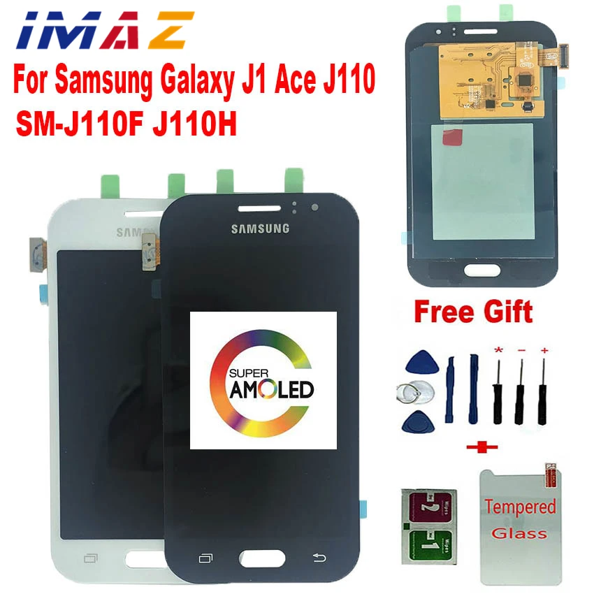 ЖК-дисплей IMAZ SUPER AMOLED 4,3 дюйма для Samsung J110 J1 Ace, ЖК-дисплей для Samsung SM-J110F J110H J110FM, дисплей с сенсорным экраном и дигитайзером в сборе