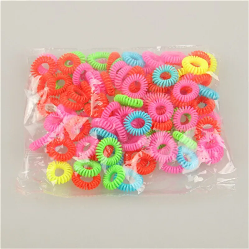 

10 шт. эластичные телефонный провод волосы ленты Пластик резинки для волос Галстуки без складок катушки резинки для волос лента для прически...