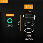 7 шт. #12 прозрачная пирекс сварочная короткая газовая линза стеклянная чаша для Tig WP9 WP20 WP17 WP18 WP26 сварочные аксессуары