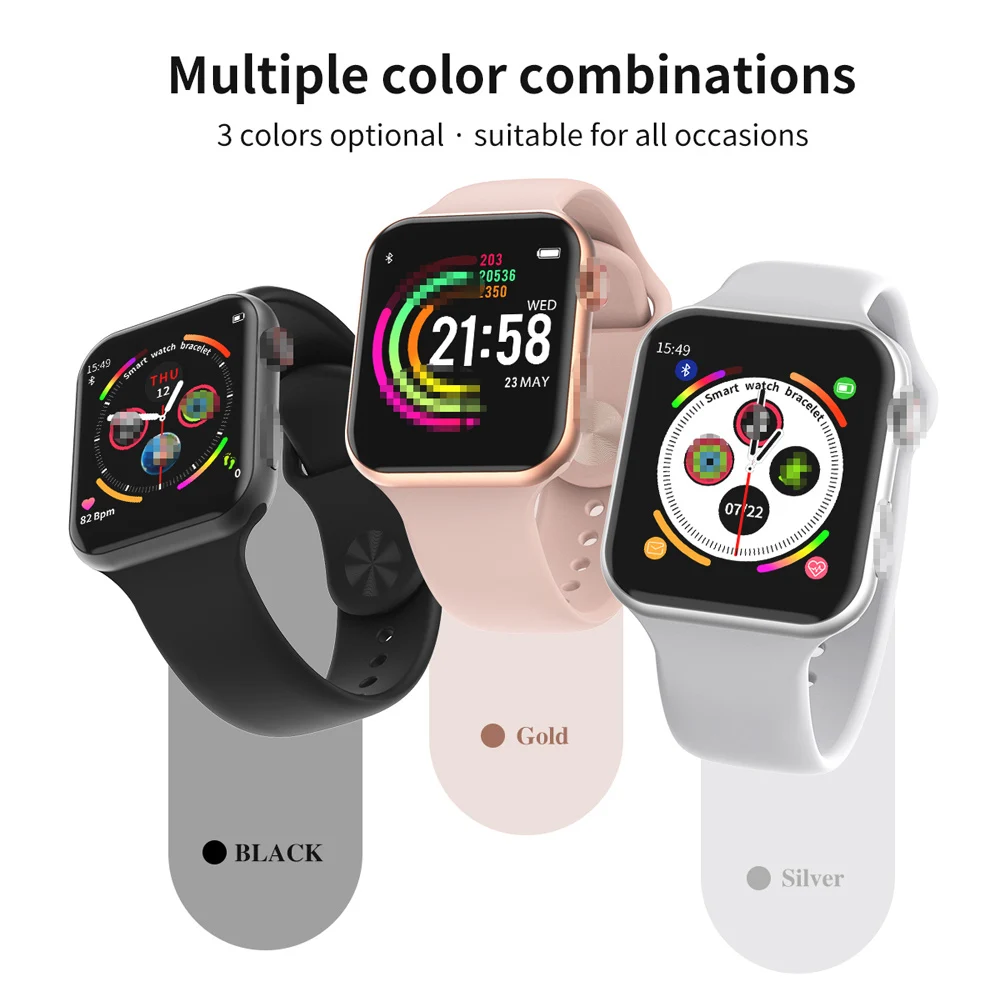 F10Plus Bluetooth Смарт часы Сенсорный экран спортивные пульсометр водонепроницаемый