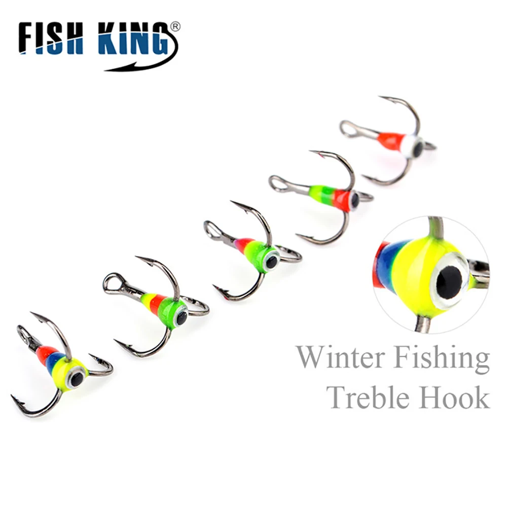 FISH KING 5 шт./лот 8 #10 #12 #14 # рыболовные крючки крючок для зимней подледной рыбалки