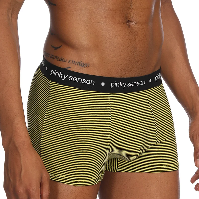 Мужское нижнее белье мягкие хлопковые трусы боксеры в полоску|Мужские боксеры| |