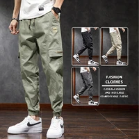 fashion brand new fall overalls mens korean style multi pocket harem pants loose straight casual jogger pants pants