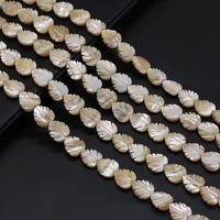 natural mother of pearl shell beads leaf shaped isolation beads for jewelry making diy necklace bracelet earrings accessory