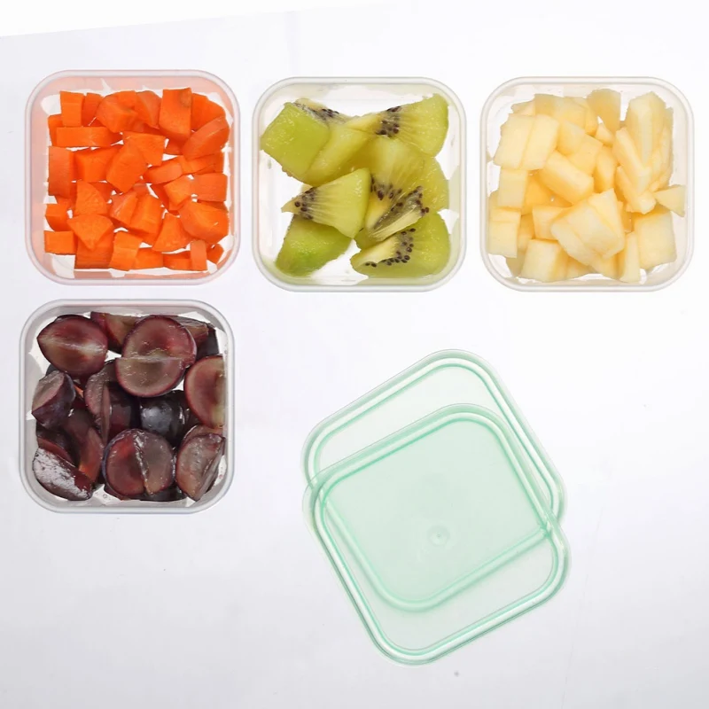 Мини герметичная коробка из полипропилена 4 шт. Портативная Домашняя маленькая