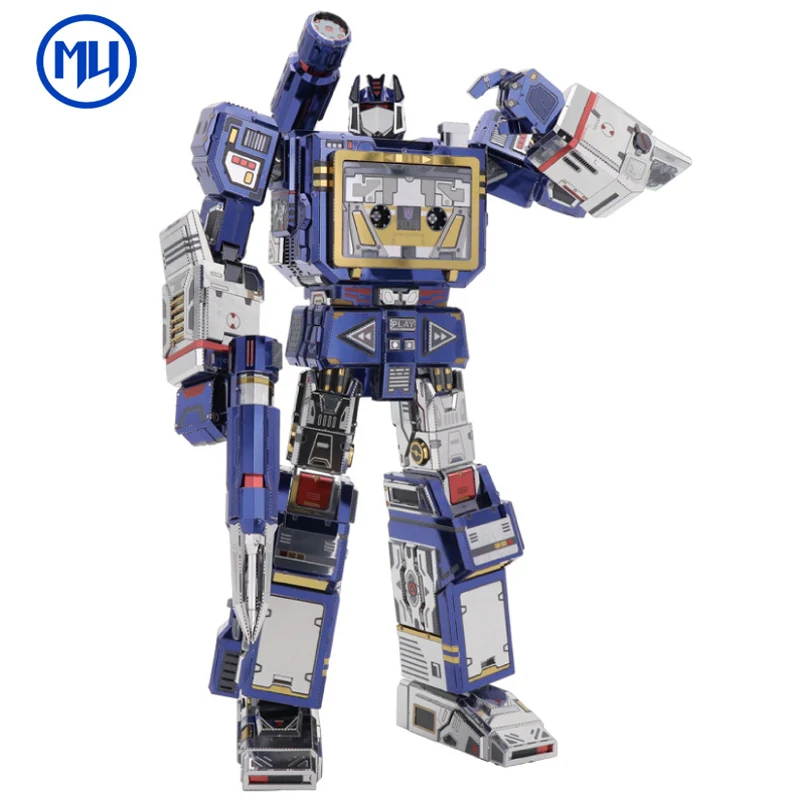 MU Art модель 3D металлическая головоломка G1 синяя робота DIY лазерная резка сборные