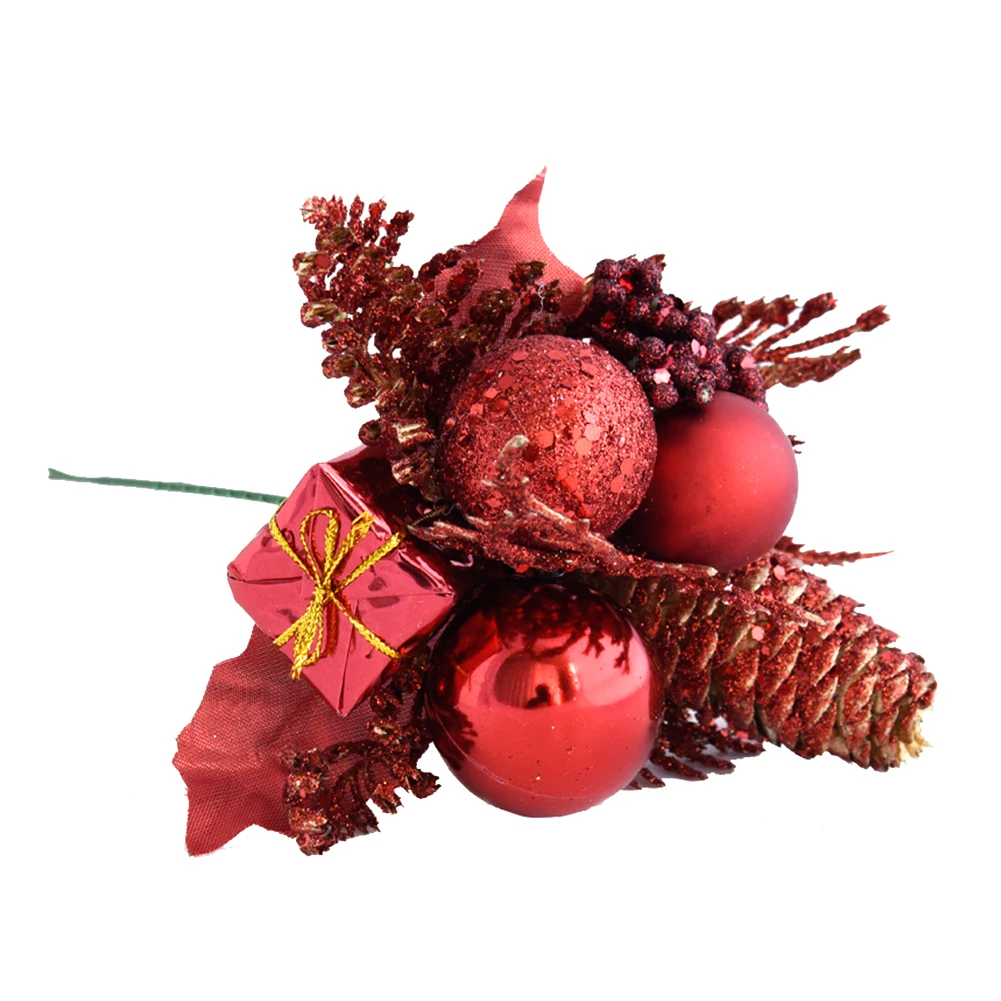 

Christmas Ball Spruce Pine Cone Branch Suitable For Wedding Christmas Decoration DIY Valentine's Day Dried Flowers 7 Colors