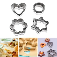 20pcs cookie mold cutter biscuit baking 4 styles pastry cutter stainless steel star flower shapes for baking decor tools