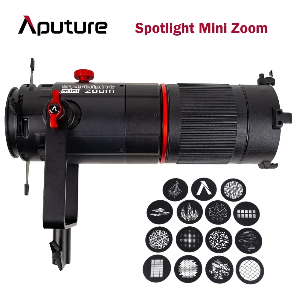 

Aputure Spotlight Mini Zoom Lens Precision Projection Pattern Modifier 15°~30° 2X Zoom for LS 60D 60X LED Photography Light