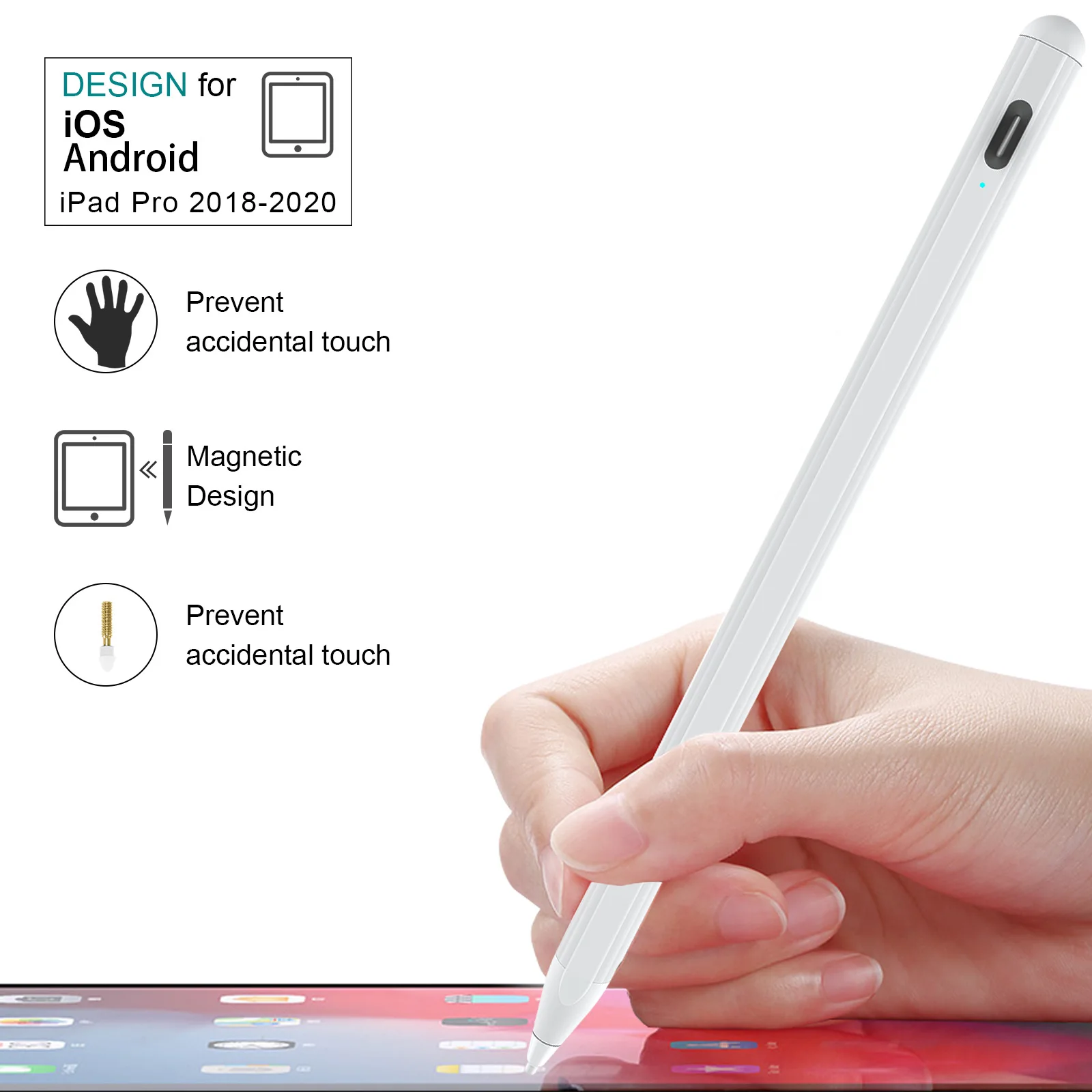 

Universal stylus active capacitive pen for ipad tablet PC Android dual-use dual-system pen mobile phone stylus
