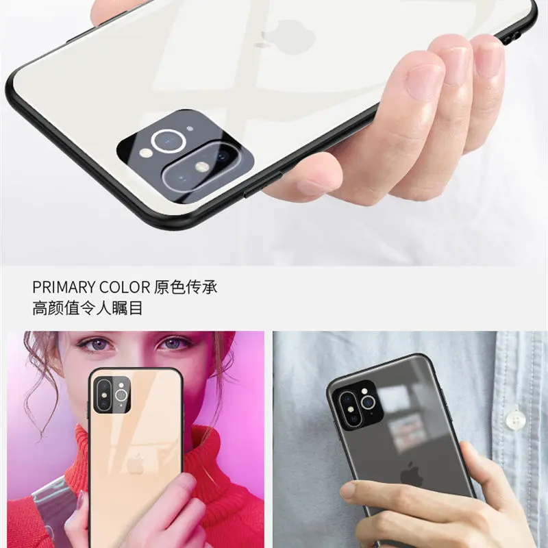 Case For iPhone X XR XS MAX Second Change to XI 11 Pro 2019 Tempered Glass Hard PC Shockproof IPhone 10 Transparent Cover | Мобильные