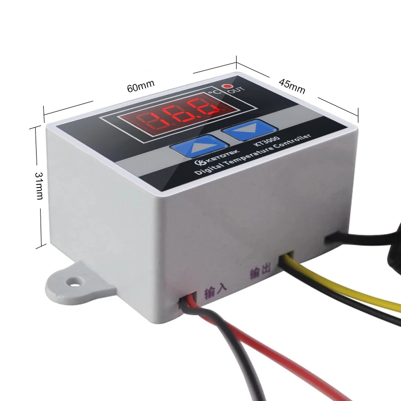 Фото AC 220V 12V 24V 10A -50 ~ 110C интеллектуальный цифровой термостат светодиодный регулятор температуры переключатель для инкубатора датчик NTC №5
