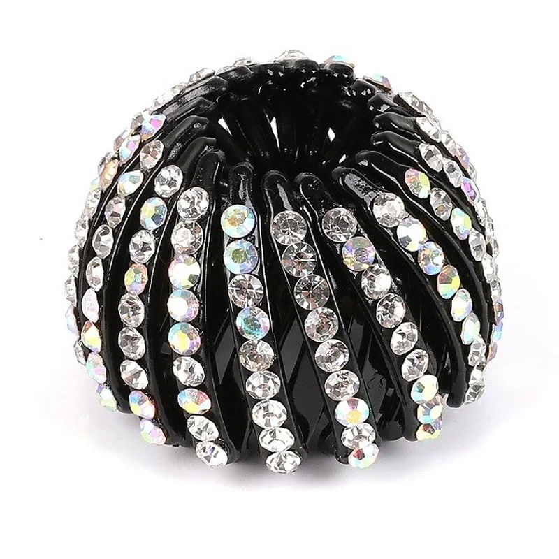 

Women Hair Clips Crystal Bird Nest Hair Claw Bun Maker Hairgrip Hairpins Girls Ponytail Holder Clamps Headwear Hair Accessories