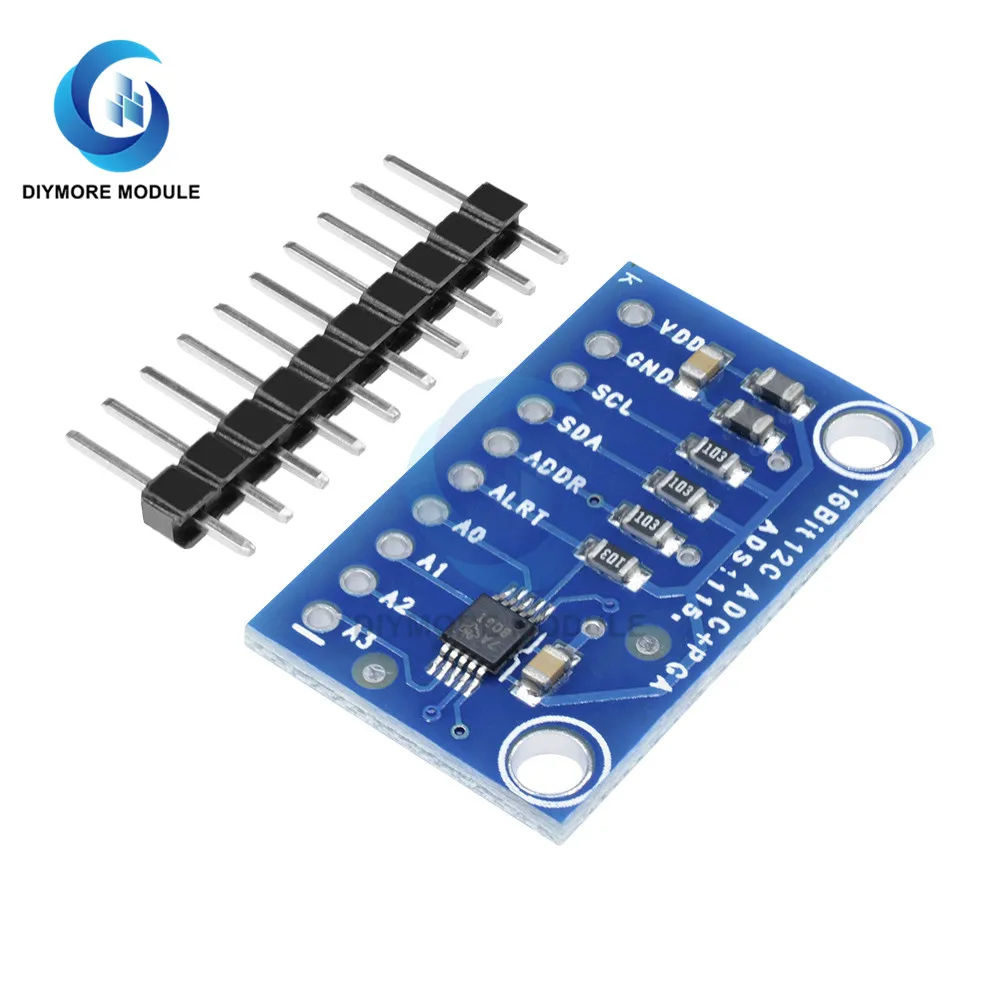 ADS1115 модуль АЦП аналого-цифрового преобразователя 16-бит 4 канала высокой точности