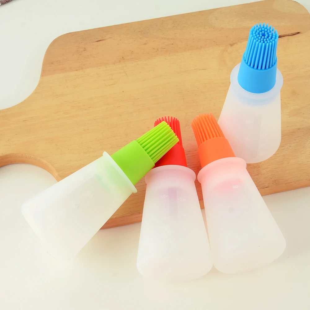 1 шт. силиконовая бутылка для жидкого масла с щеткой|Кисточки смазывания| |