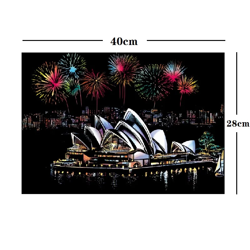 

2Pcs Magic Color Scratch Art Doodle Pad Sand Painting Cards Early Educational Learning DIY Creative Drawing Toys For Kids 03104