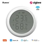 Умный датчик температуры и влажности Tuya ZigBee, термометр со светодиодным экраном, гигрометр для умного дома, работает с Alexa Google Home