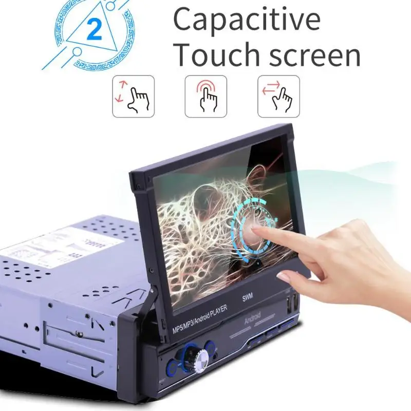 SWM 9702 1Din Android 8 1 Автомагнитола 7 &quotручной выдвижной сенсорный экран стерео MP5 плеер