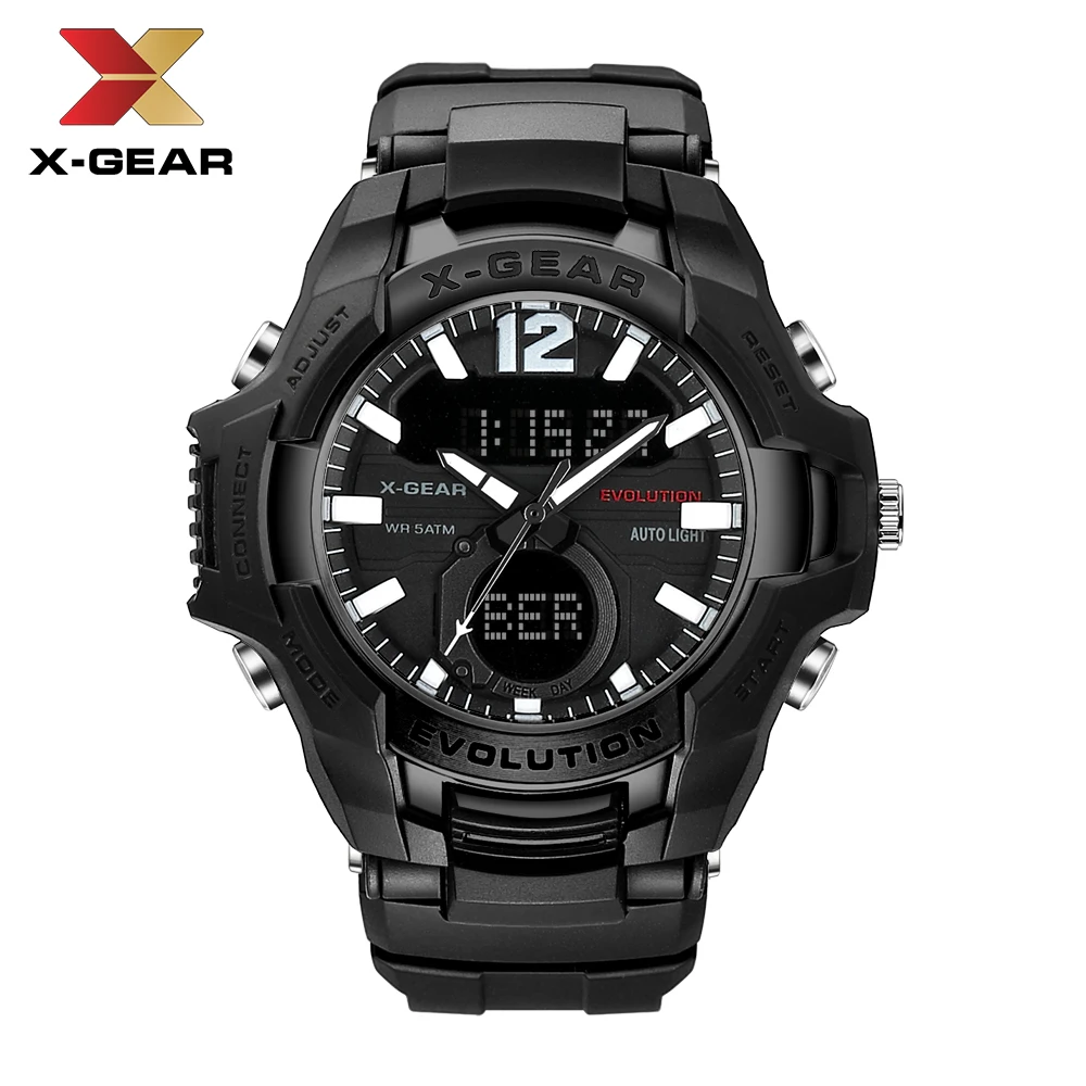

X-GEAR 1010 Детские часы с защитой от ударов 5 бар водонепроницаемые детские спортивные часы для улицы модные цифровые часы мужские часы
