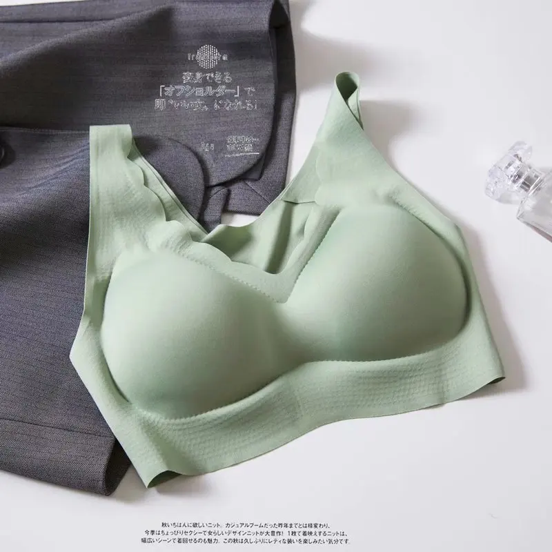 

Q3385-Korean-style WOMEN'S Wear Wholesale 2020 Summer New Style without Steel Ring Sexy Wavy Bra Underwear Female