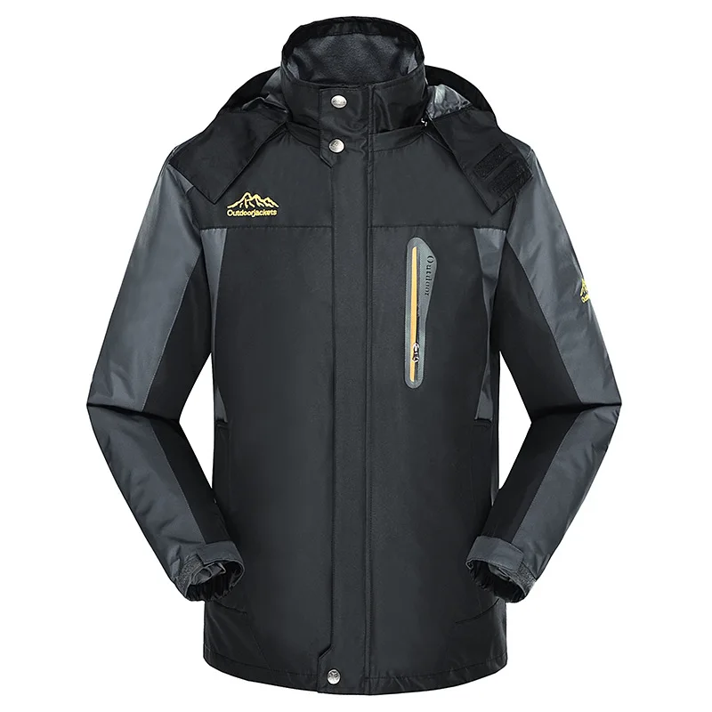 Dark Grey Пальто Мужская куртка спортивная осенне-зимняя ветровка мужская одежда пальто женское ветрозащитное Hombre повседневное 6XL 7XL 8XL MOOWNUC - Цвет: Dark Grey