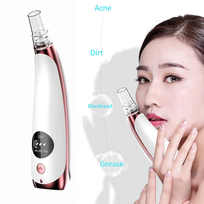 Blackhead Remover Acne Pore Cleaner Vacuum Electric Nose Face Deep Cleaner Pimple Remover Suction Facial Diamond Skin Care Tool