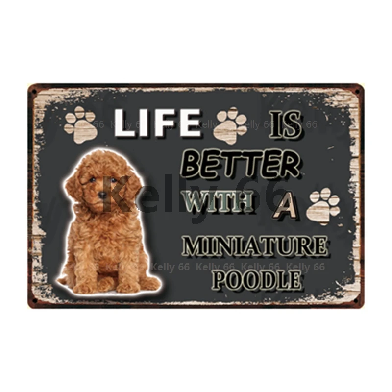 [Kelly66] собака жизнь лучше с немецким овчаром ирландский терьер Металлический Знак