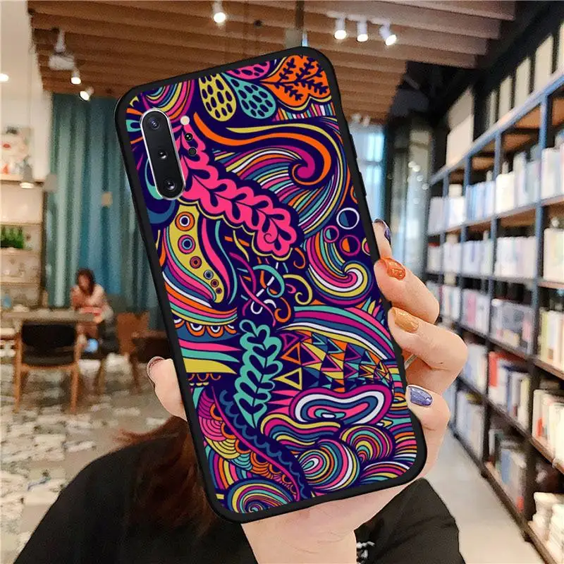

Colourful Psychedelic Trippy Art Phone Case For Samsung A50 A51 A71 A20E A20S S10 S20 S21 S30 Plus ultra 5G M11 funda cover