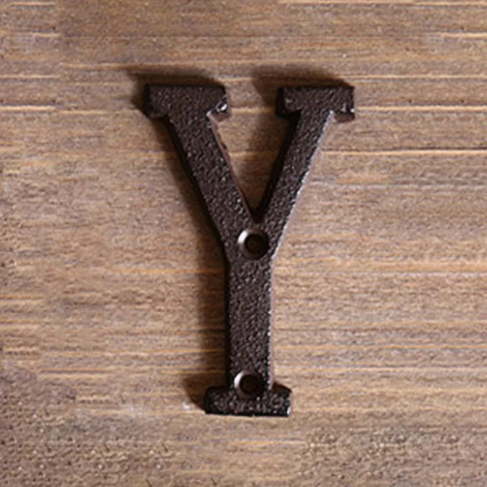 Металлические буквы цифры чугунное украшение дом знак для двери DIY кафе стены QJS магазин