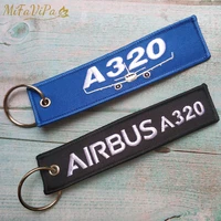 2 pcs blue airbus a320 llavero fashion trinket keychain porte clef embroidery aviation key chains flight crew sleutelhanger tags