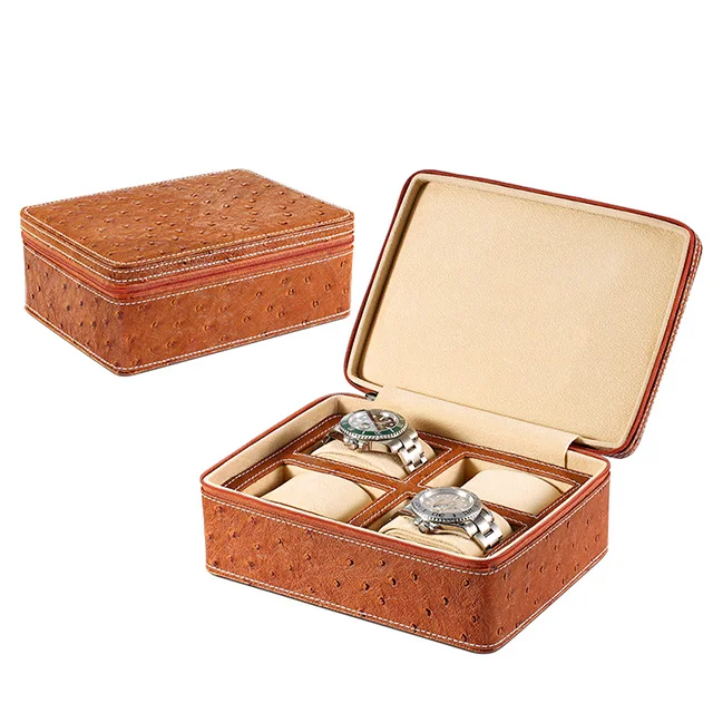 Высококачественная кожаная шкатулка для часов органайзер хранения ювелирных