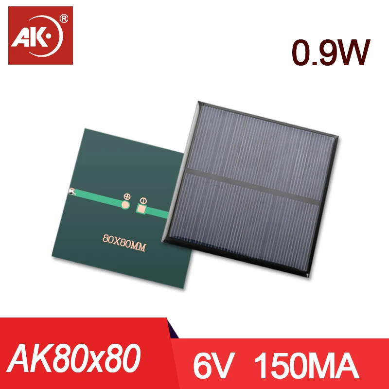 10pcs 1V 2V 3V 4V 5V 6V Ppolycrystalline Mini Solar Panel Cell Battery Module Bank Board PET Power Generation For Portable