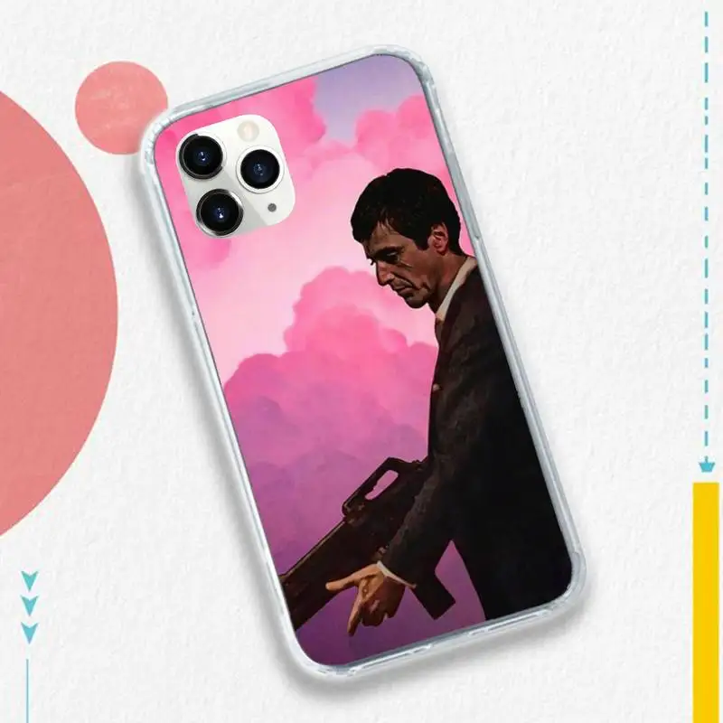 

Scarface Tony Montana pattern Phone Case for iPhone 11 12 pro XS MAX 8 7 6 6S Plus X 5S SE 2020 XR