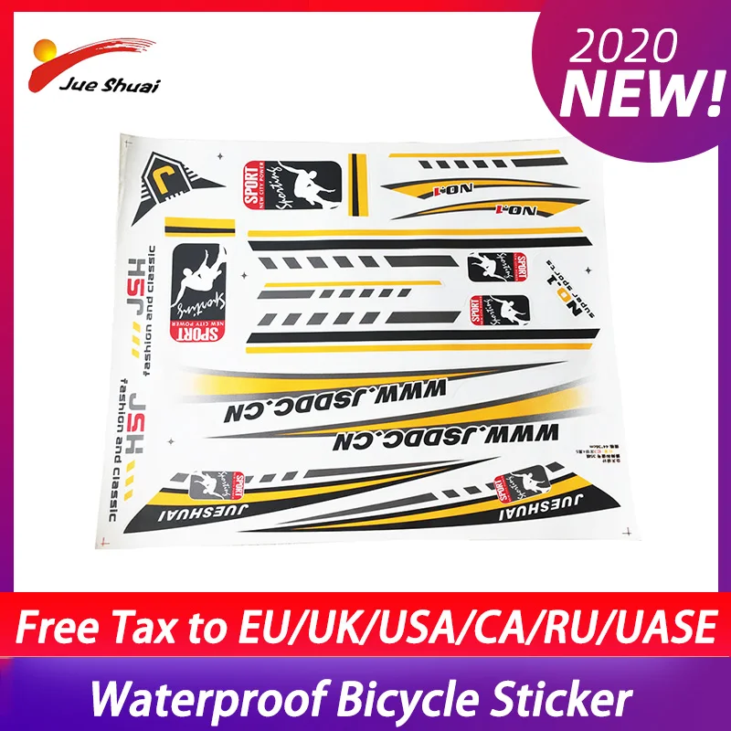 Наклейка на велосипед JS 44*36 см ПВХ водонепроницаемая рамка ярлыки наклейка